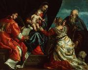 Paolo  Veronese Sacra Conversazione oil painting
